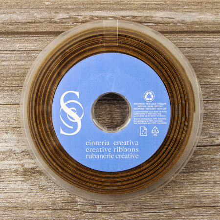 Косая бейка хлопок/полиэстер 20 мм, 25 м, цвет 104, кофейный. Арт 6120-20мм-104           