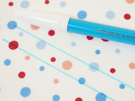 Маркер для разметки на ткани, линия 1 мм, цвет голубой, смываемый водой. Арт 295                     