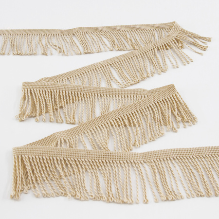 Бахрома витая, 60 мм, цвет светло-бежевый. Арт PP-60 col.712