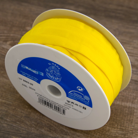 Резинка-бейка, 20 мм, цвет желтый. Арт 9883-20/9044