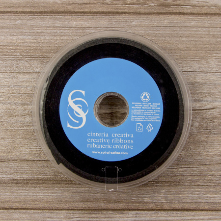 Косая бейка хлопок, 20 мм, 20 м, цвет 01, черный. Арт 6598-20мм-01