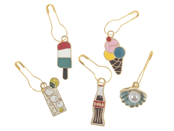 Маркеры для вязания металлические в тубах, 5 дизайнов, 20 туб  в картонном прикассовом стенде. Арт C003.2513221