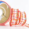 Лента органза с рисунком с проволокой по краю SAFISA, 25 мм, 15 м, цвет 61. Арт 25308-25мм-61