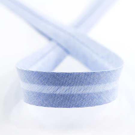 Косая бейка хлопок, 20 мм, 20 м, цвет 65, цвет серо-голубой. Арт 6570-20мм-65