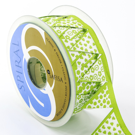 Лента жаккард "Флажки" SAFISA, 36 мм, 15 м, цвет 03. Арт 9201-36мм-03