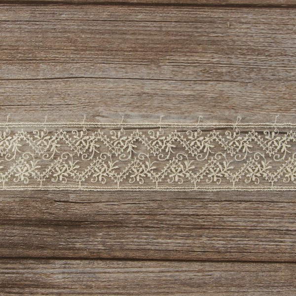 Кружево-вышивка на тюле, 30 мм. Арт 42179/58