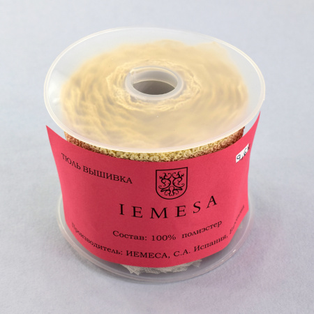 Вышивка на тюле, 85 мм, цвет натуральный. Арт I639/58