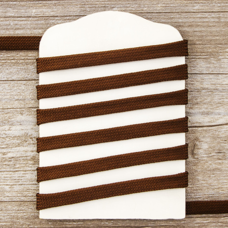 Шнур PEGA плоский, полиэстровый, цвет коричневый, 10 мм. Арт 842580140L7904