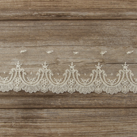 Кружево-вышивка на тюле, 35 мм. Арт 42232/00