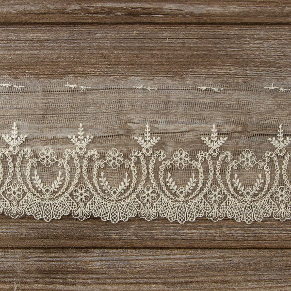 Кружево-вышивка на тюле, 45 мм. Арт 42233/58