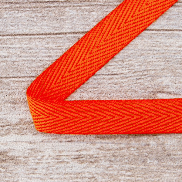 Тесьма киперная SAFISA, 15 мм, 25 м, цвет 61, оранжевый. Арт 30270-15мм-61