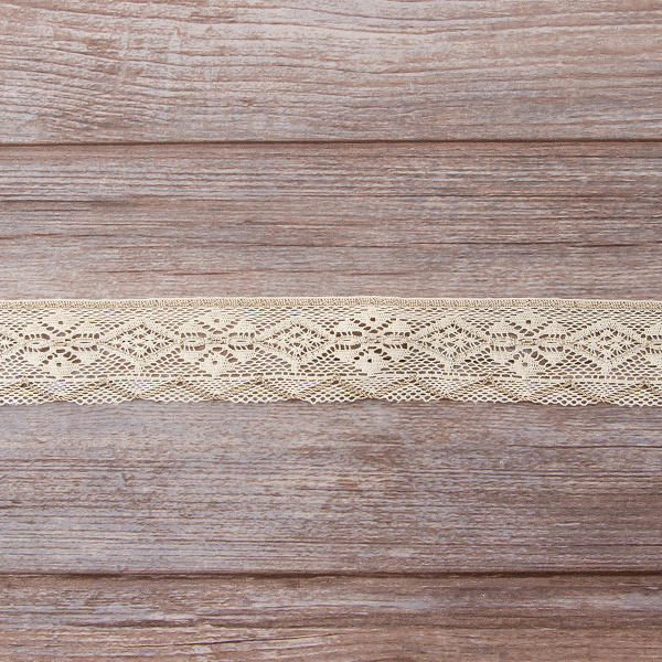 Мерсеризованное хлопковое кружево, 45 мм, экрю. Арт 2173/02