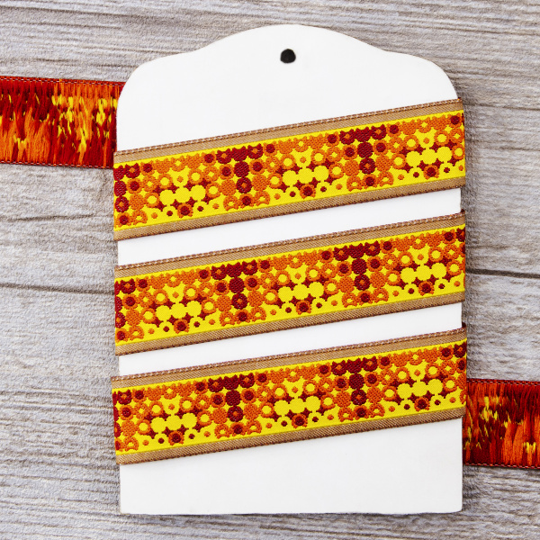 Лента жаккард SAFISA, 25 мм, 15 м, цвет 04. Арт 9105-25мм-04