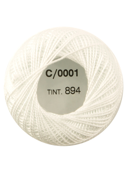 Мулине "Finca Perle"(Жемчужное"), №8, однотонный цвет 0001. Арт 00816/08/0001           