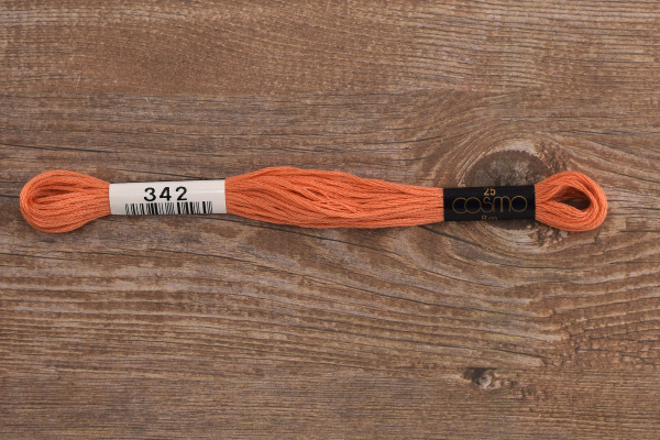Мулине COSMO однотонный цвет  342       . Арт 25-6/342       
