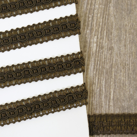 Тесьма PEGA тип интерьерная, цвет коричневый, 14 мм. Арт 844174214A7903