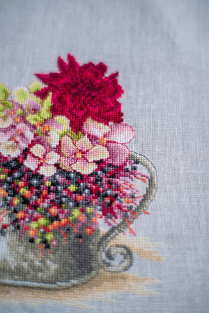 Набор для вышивания "Pink blush bouquet"  . Арт PN-0185110