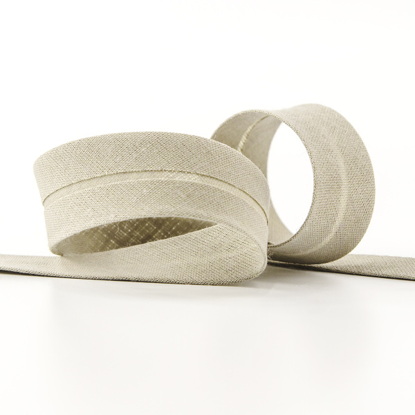 Косая бейка хлопок/полиэстер 20 мм, 25 м, цвет 27, светло-серый. Арт 6120-20мм-27            