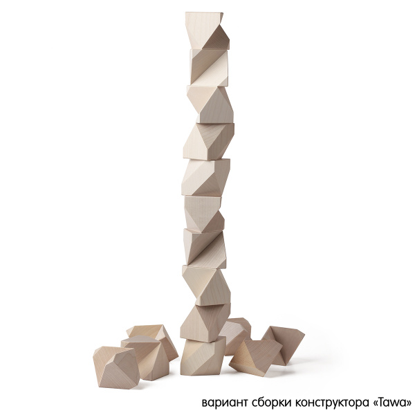 Конструктор дизайнерский NAEF CLASSIC "Tawa" 3+, натуральное дерево, 16 деталей. Арт 9421.1