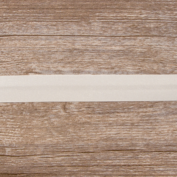 Косая бейка атласная 20 мм, 25 м, цвет 27, светло-серый. Арт 6260-20мм-27            