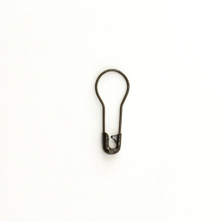 Булавки английские для этикеток, цвет черный, 23 мм, 55 шт. в контейнере. Арт 416.00.BK