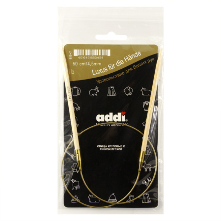 Спицы, круговые, бамбук addiNature BAMBOO №4,5, 60 см. Арт 555-7/4.5-60