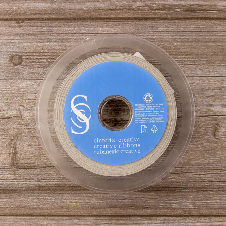 Косая бейка хлопок/лён, 20 мм, 20 м, цвет 27, светло-серый. Арт 6602-20мм-27