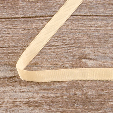 Лента атласная двусторонняя SAFISA, 8 мм, 25 м, цвет 21, персиковый айвори. Арт 110-8мм-21