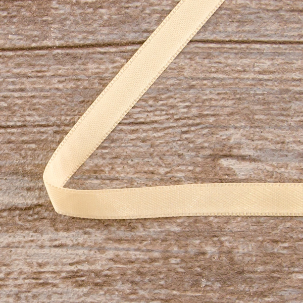 Лента атласная двусторонняя SAFISA, 8 мм, 25 м, цвет 21, персиковый айвори. Арт 110-8мм-21