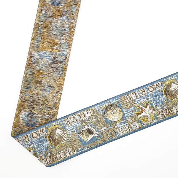 Лента жаккард SAFISA, 50 мм, 15 м, цвет 01. Арт 9216-50мм-01