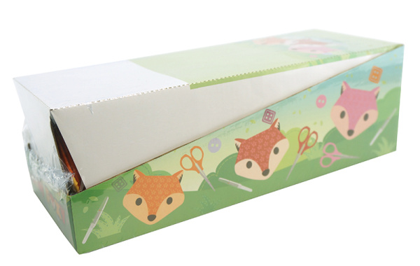 Набор дорожный в кошельке "Лис", 3 цвета, 12 шт. в картонном прикассовом стенде. Арт N4351