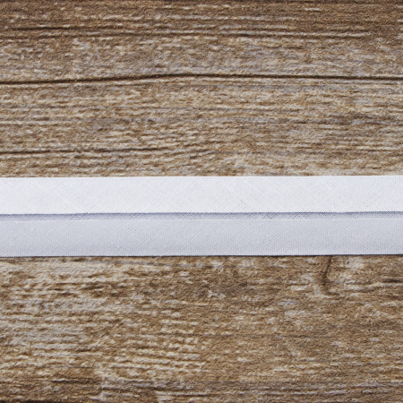 Косая бейка хлопок, 20 мм, 25 м, цвет 51, цвет бледно-голубой. Арт 6600-20мм-51