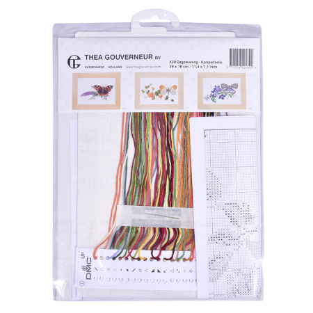 Набор для вышивания "Бабочка-Жимолость", канва аида 18 ct. Арт 439A                    