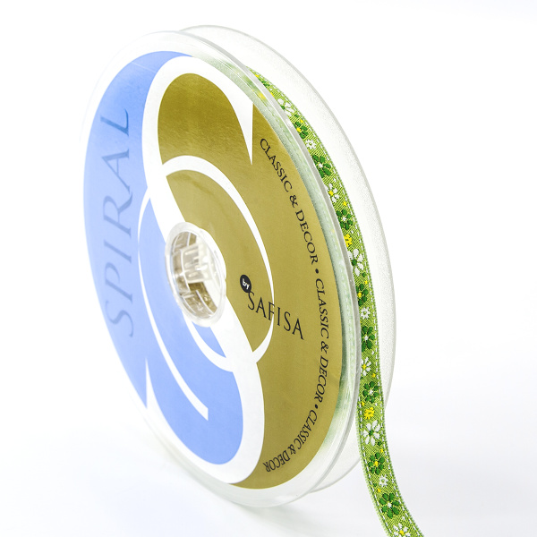 Лента жаккард SAFISA, 10 мм, 15 м, цвет 02. Арт 9165-10мм-02            