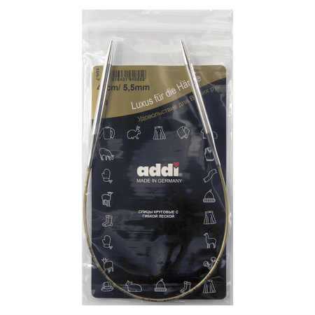 Спицы, круговые, супергладкие, addiClassic №5.5, 40 см. Арт 105-7/5.5-40