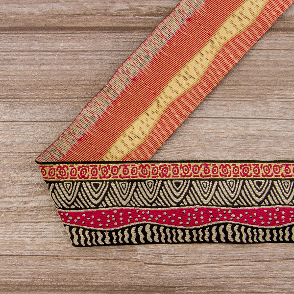 Лента жаккардовая SAFISA, 50 мм, 15 м, цвет 01. Арт 9272-50мм-01