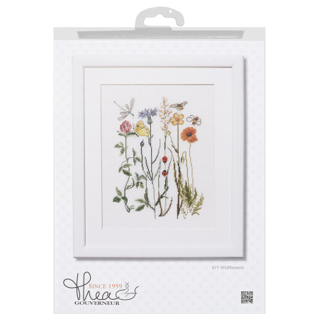 Набор для вышивания "Полевые цветы", канва лён 32 ct. Арт 577