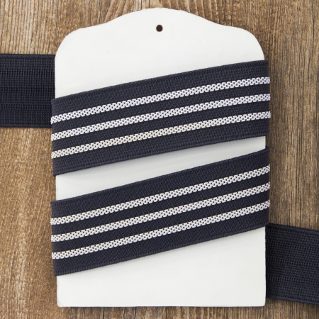 Резинка поясная с фиксацией, 32 мм, цвет серый. Арт 822782432L4006