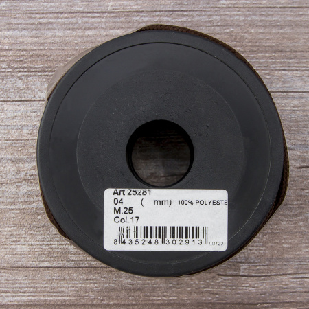 Шнур плетеный SPIRAL ( SAFISA), 4 мм, 25 м, цвет коричневый темный. Арт 25281-4-17