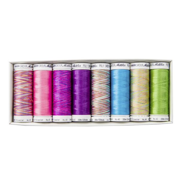 Набор с нитками Poly Sheen  в подарочной упаковке, 8 катушек,. Арт PS811BRIGHTS-KIT        