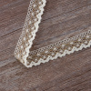 Мерсеризованное хлопковое кружево, 20 мм, цвет белый с бежевым. Арт 2019/Z1