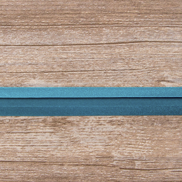 Косая бейка атласная 20 мм, 25 м, цвет 55, малахит. Арт 6260-20мм-55            