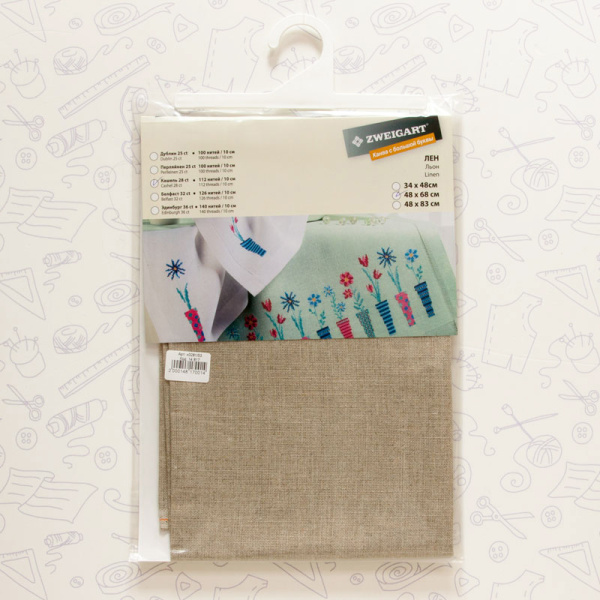 Канва в упаковке Сashel 28 ct, 48 х 68 см, цвет №53. Арт н3281/53                 