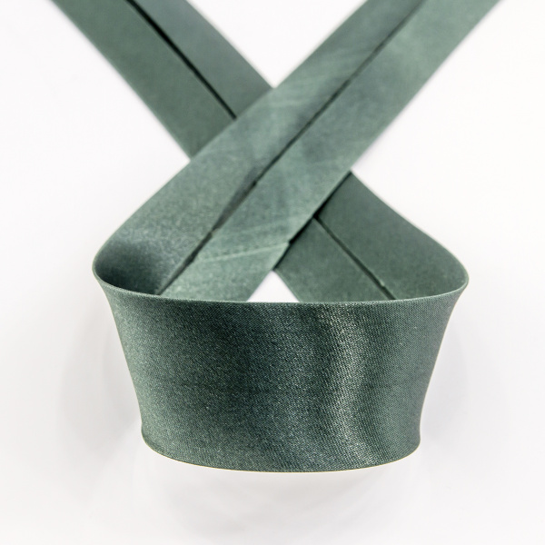 Косая бейка атласная 30 мм, 25 м, цвет 97, болотный. Арт 6260-30мм-97            