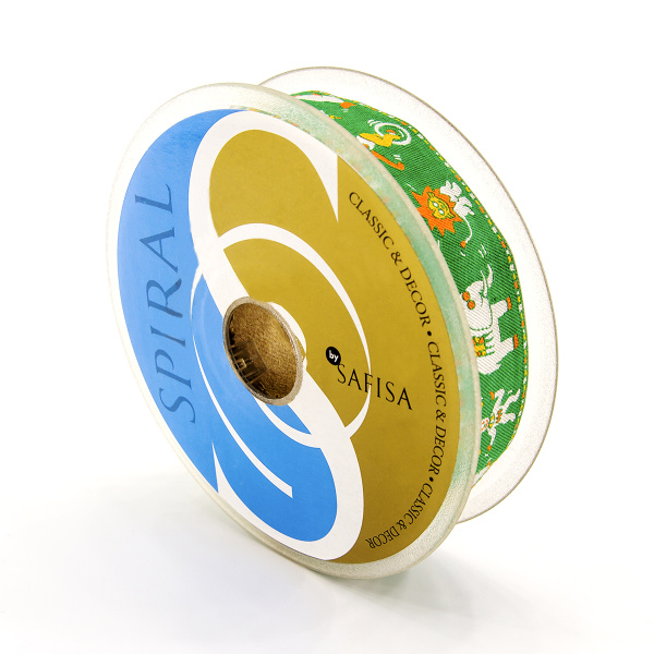 Лента жаккард SAFISA, 30 мм, 15 м, цвет 03. Арт 9108-30мм-03