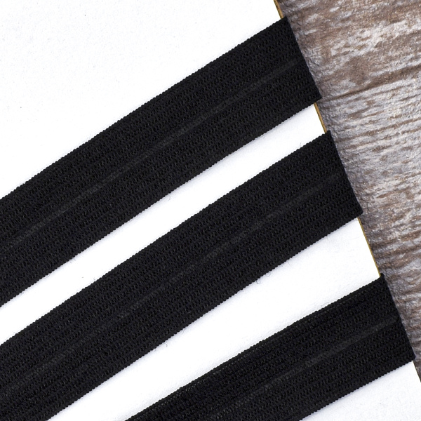 Резинка окантовочная, 16,5 мм, цвет черный. Арт 854214012H7001          