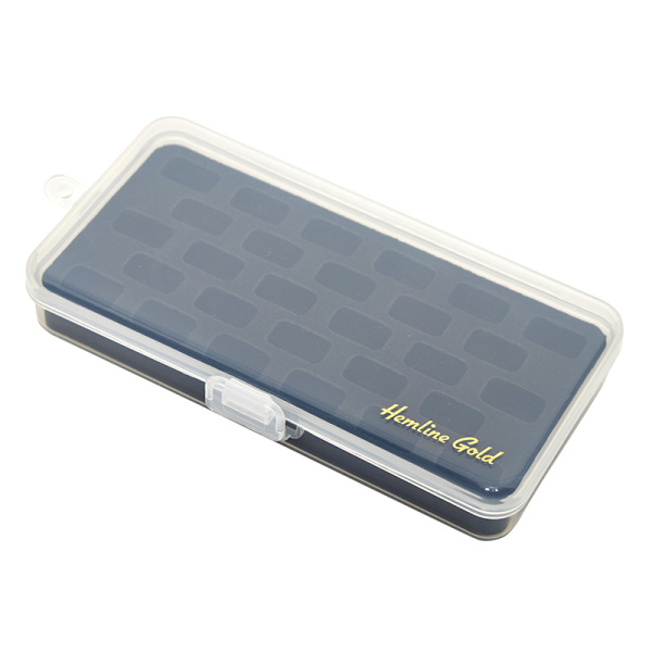 Органайзер для шпулек, 28 ячеек, 19 x 9,5 x 3 см, пластик, цвет чёрный. Арт 156.HG