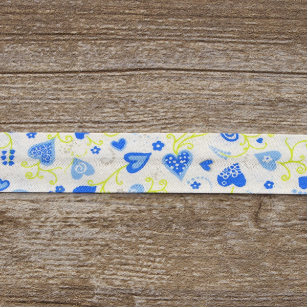 Косая бейка с рисунком SAFISA арт. 6518, 20 мм, 20 м, цвет 01. Арт 6518-20мм-01