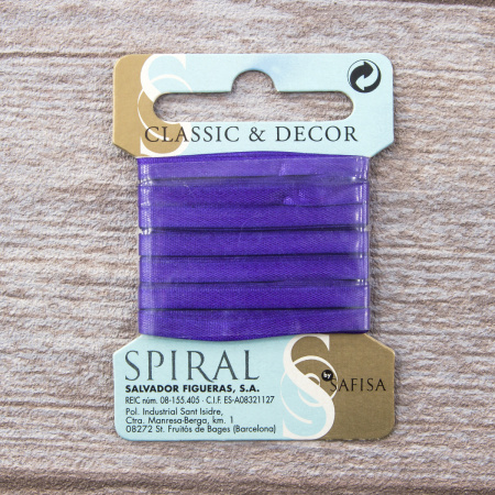 Лента для вышивания SAFISA на блистере, 4 мм, 5 м, цвет 57, фиолетовый темный. Арт P111-4мм-57             