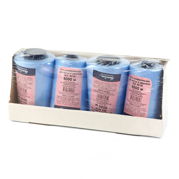 Нить универсальная  Hemline для шитья и оверлока, 5000 м. Арт N4129/SKYBLUE/G002